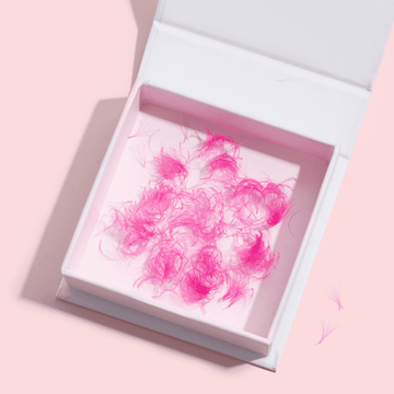Giáli Lashes 6D Pink Handmade Coloured Promade Loose Fans-Giali Lashes